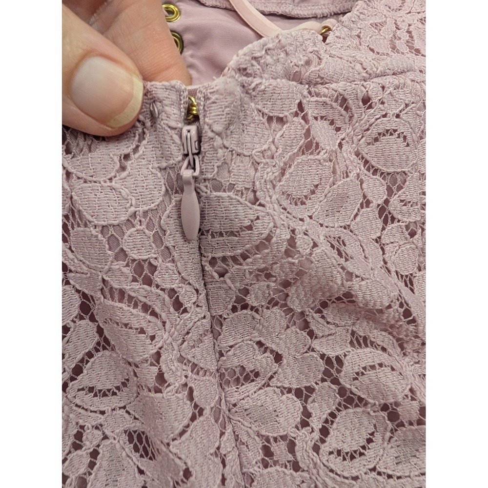 Victoria's Secret Pink Lace Lace-Up Slip Dress Nightgown L NWT - Picture 9 of 10